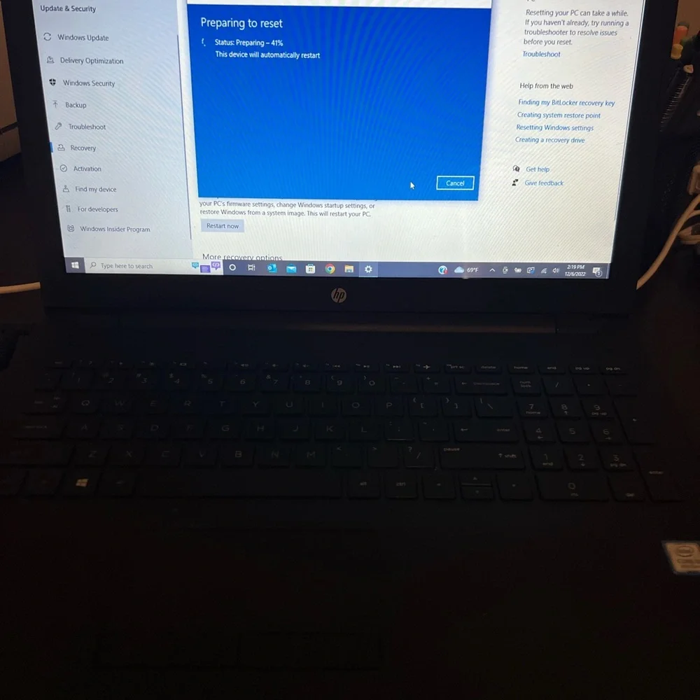 HP 15in Touch Screen Laptop